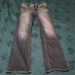 Buckle Dark Blue Women's Boot Cut Jeans